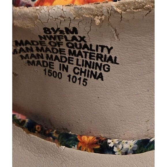 Nine West Floral High Heels Size 8.5M Man Made Material Round Toe - Picture 5 of 9